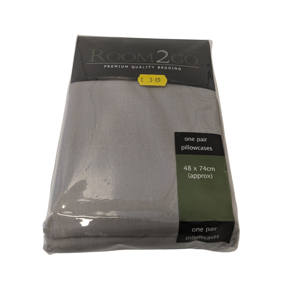 Room2Go Light Grey Pillowcase Pair R2GLGPP Room2Go Mulligans of Ballaghaderreen