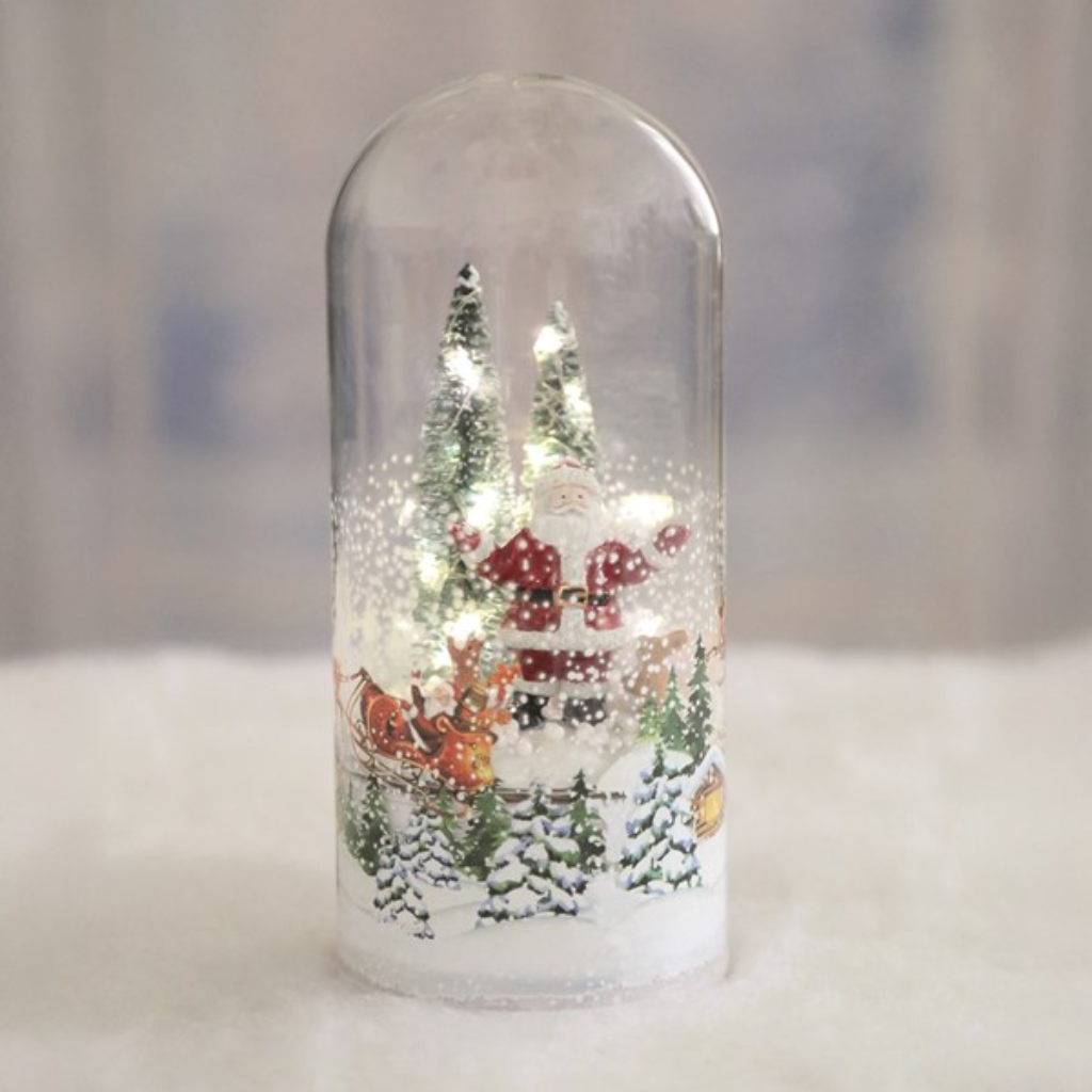 Rotating Santa Glass Dome 21cm 34936 Straits Mulligans of Ballaghaderreen 