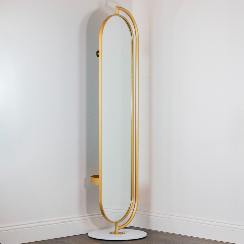 Rotating mirror with hangers and marble base 159cm TL6862 - Mulligans of Ballaghaderreen