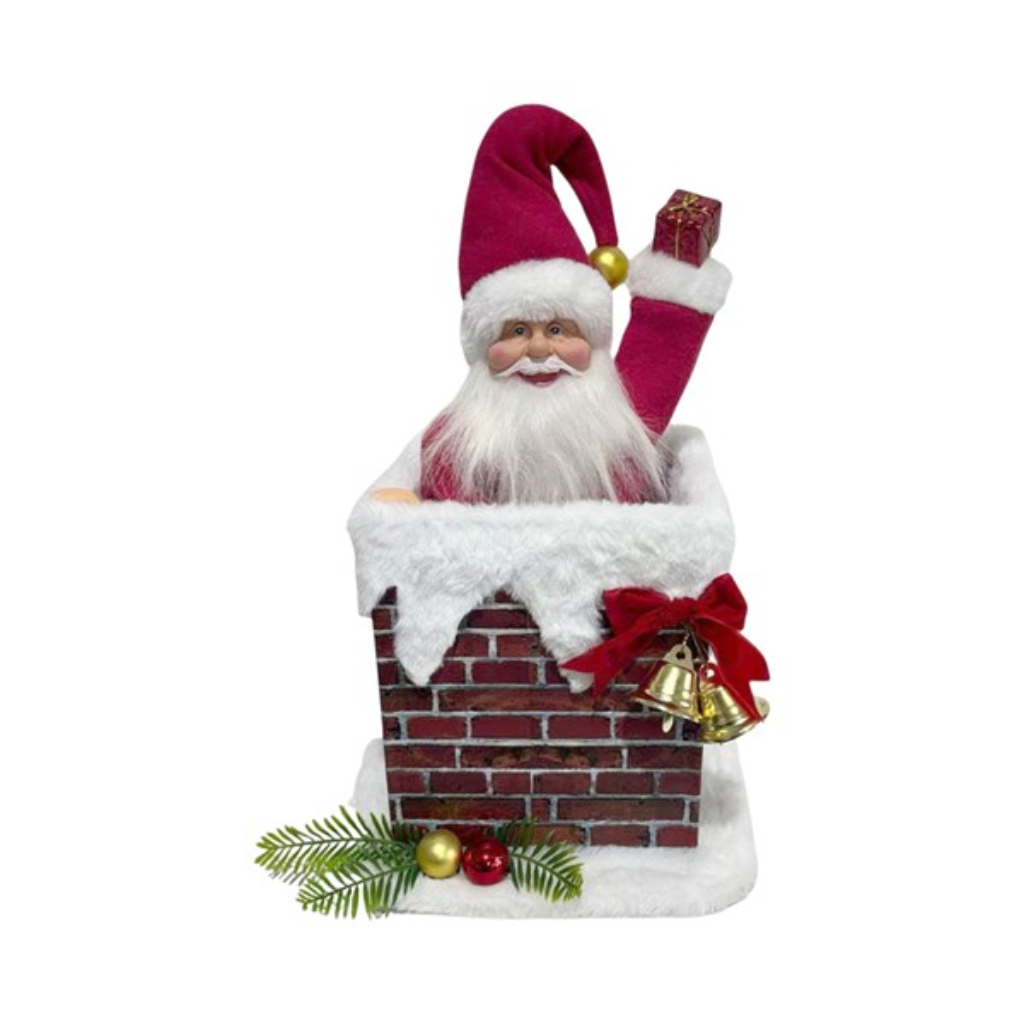 Santa In Chimney 26x34cm 36153 Straits Home and Gift Mulligans of Ballaghaderreen