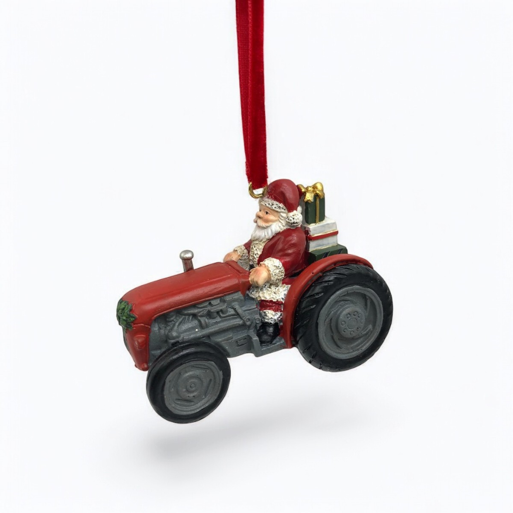 Santa In Traditional Tractor Tree Trim 70243 Verano Mulligans of Ballaghaderreen  
