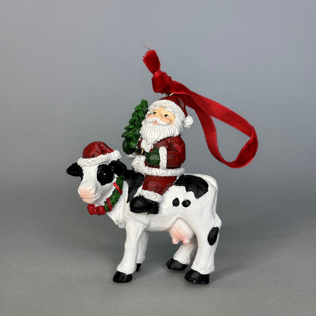 Santa On Cow Tree Trim 70237 Verano Mulligans of Ballaghaderreen  