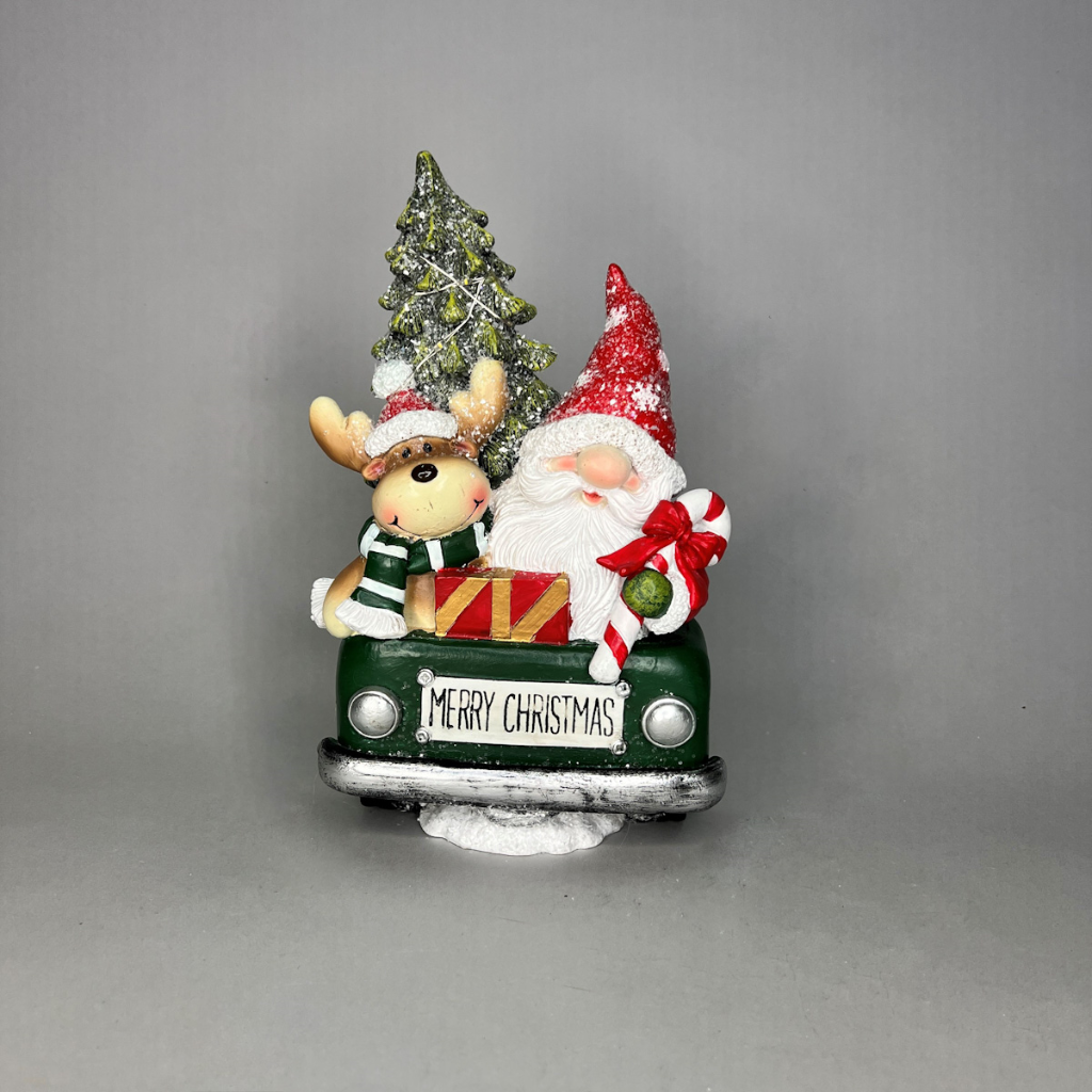 Santa With Reindeer In Car W/Led 60116 Verano Mulligans of Ballaghaderreen