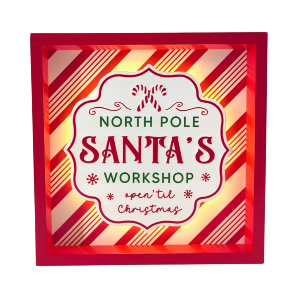 Santa's Workshop Sign 18cm 36516 Straits Home and Gift Mulligans of Ballaghaderreen