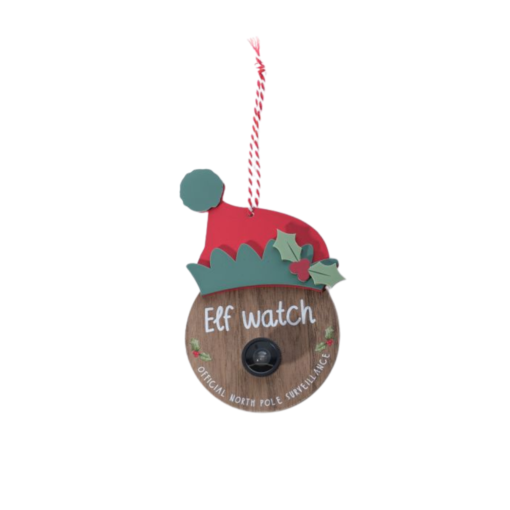 Santa and Elf Surveillance Cam 8XA486 Richard Langs Mulligans of Ballaghaderreen