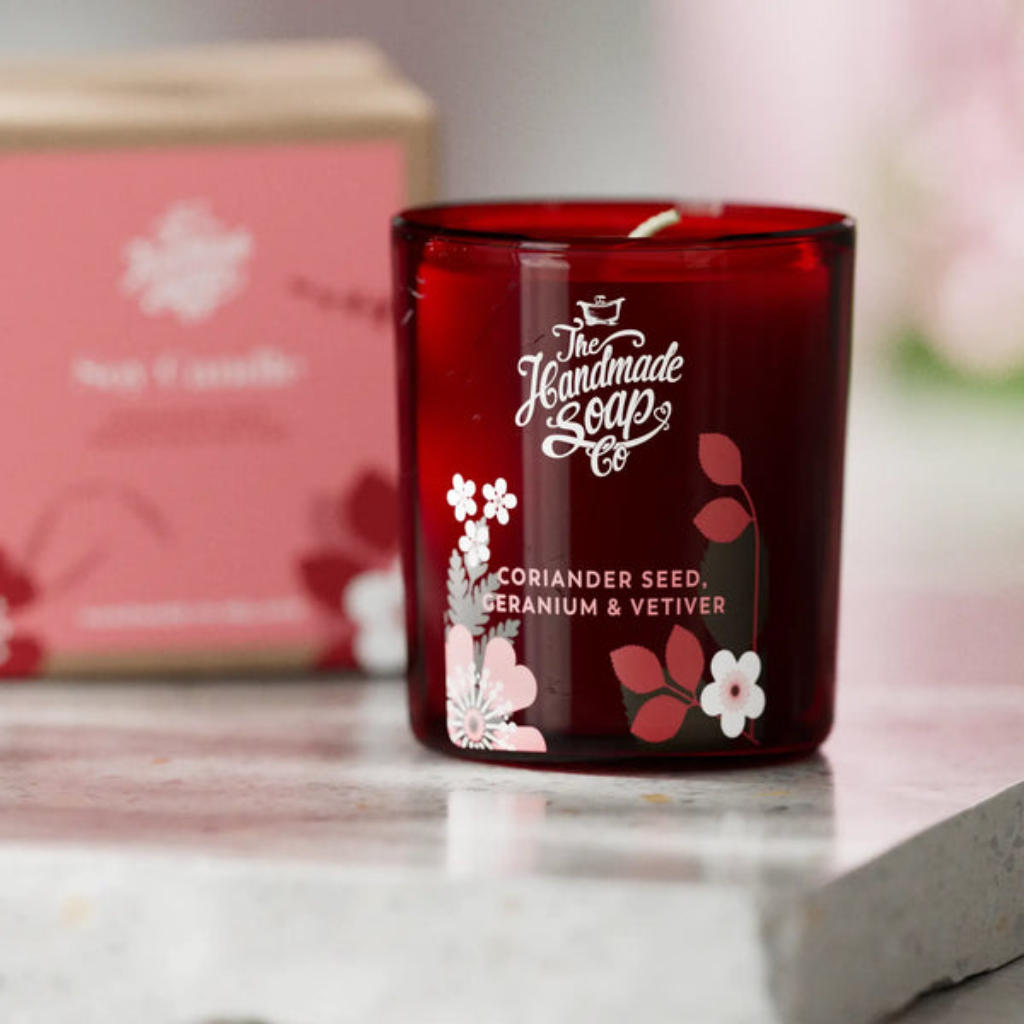 Scented Soy Candle - Coriander Seed, Geranium & Vetiver | 210g CGC24 The Handmade Soap Company Mulligans of Ballaghaderreen