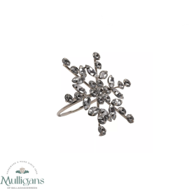 Set of 4 Crystal Snowflake Napkin Rings XM10936 Widdop and Co Mulligans of Ballaghaderreen