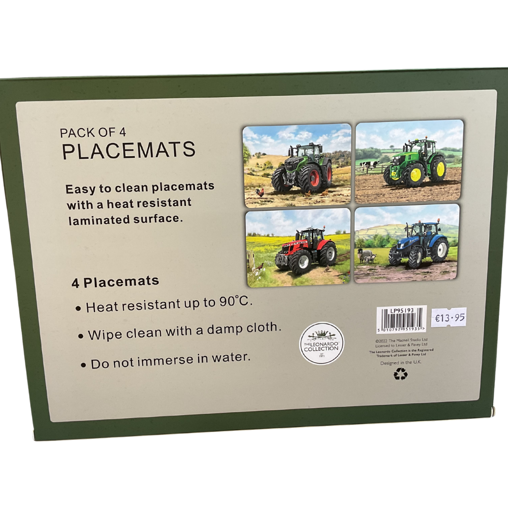 Set of 4 Placemats  "Tractor" LP95193 The Macneil Studio Mulligans of Ballaghaderreen 
