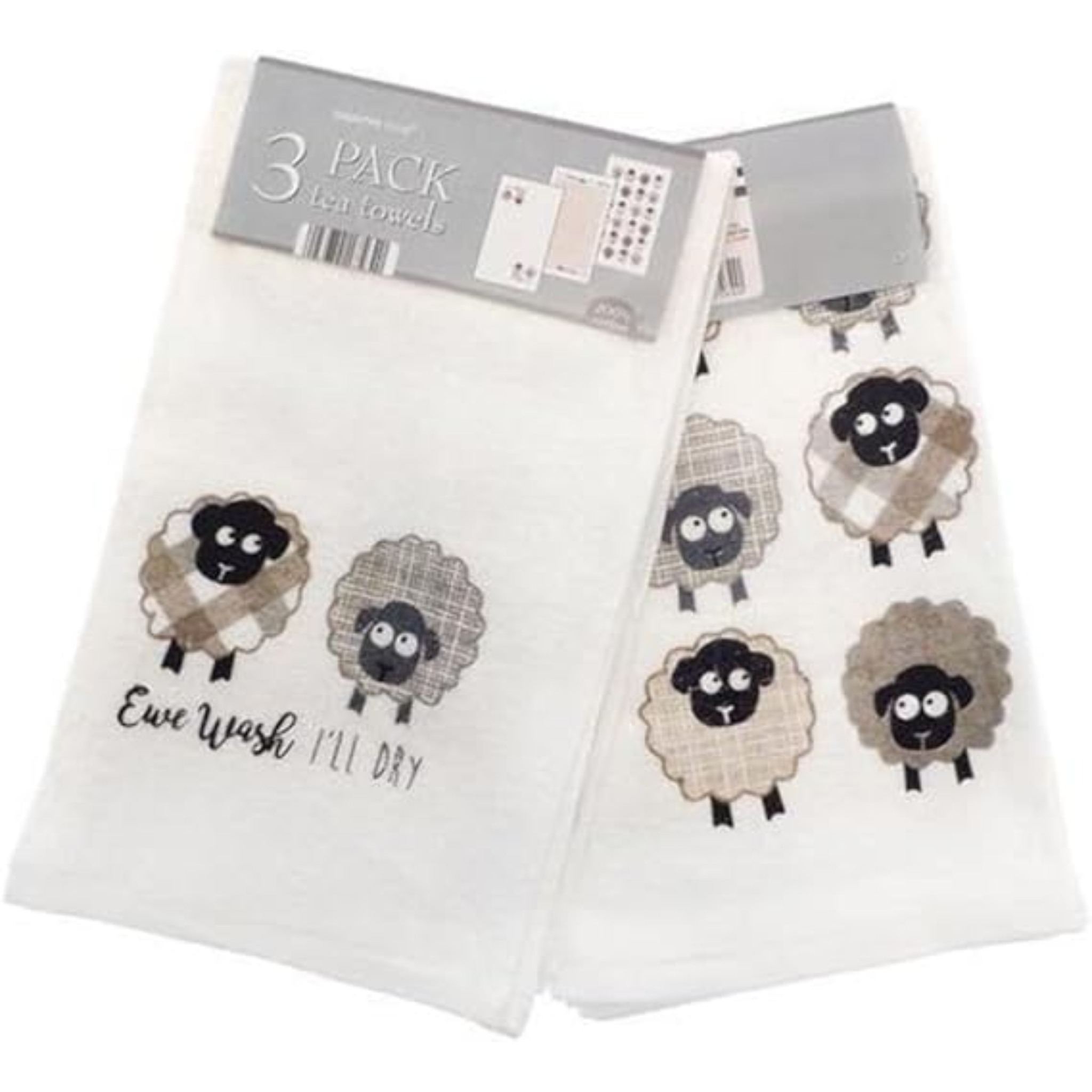 Sheep Tea Towels - 3 Pack KTS175657 Beam Feature Mulligans of Ballaghaderreen