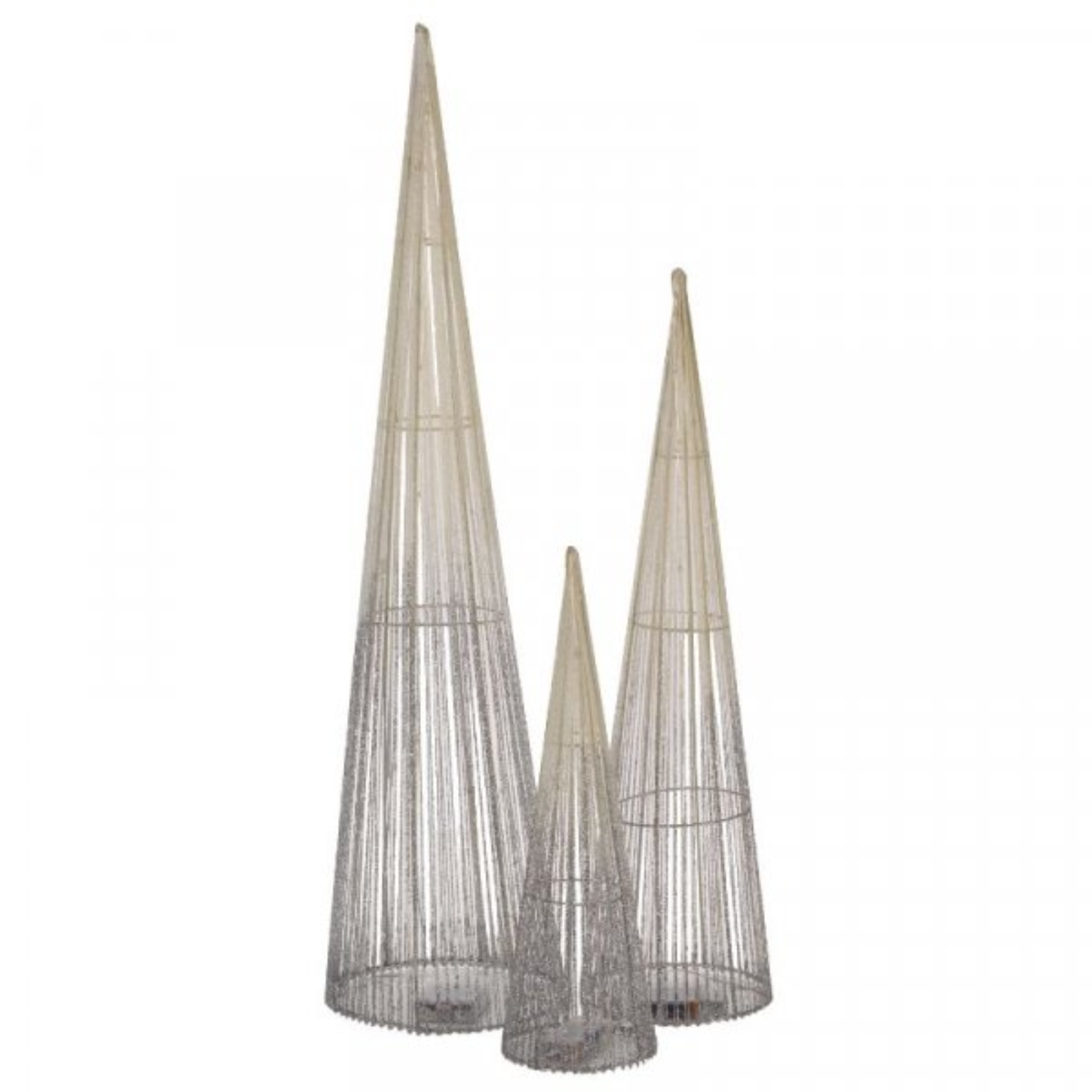 Silver Sparkly TreeBelisk - Set of 3 2532020 Smart Garden Christmas Mulligans of Ballaghaderreen