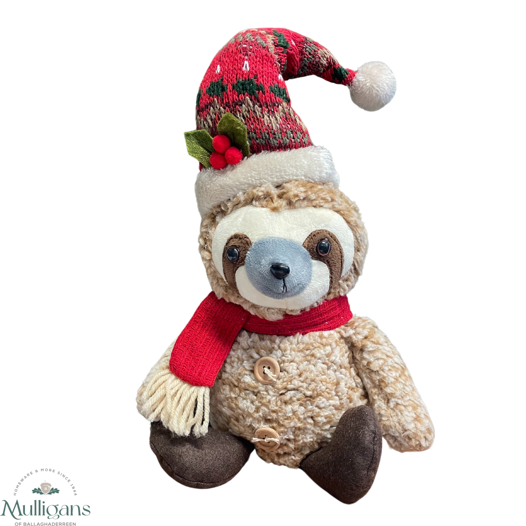 Sloth Plush Christmas Decoration - 4XS0260 - Mullligans of Ballaghaderreen  