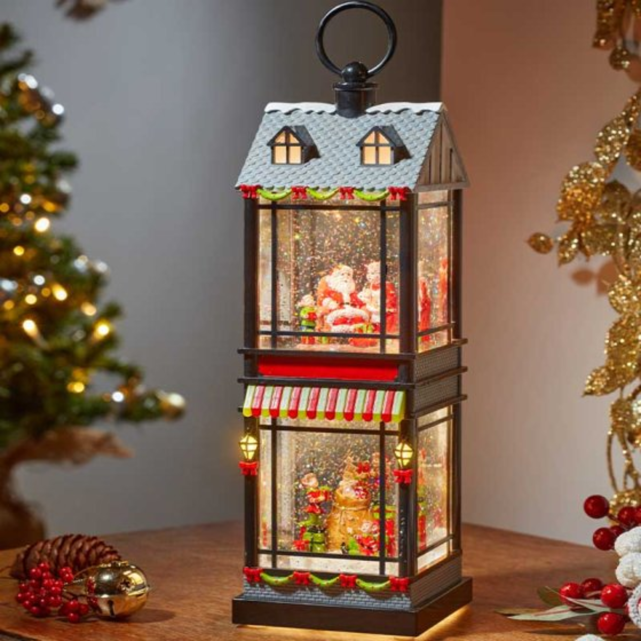 SnowSwirl Santa's Home Lantern 2537120 Smart Garden Christmas Mulligans of Ballaghaderreen