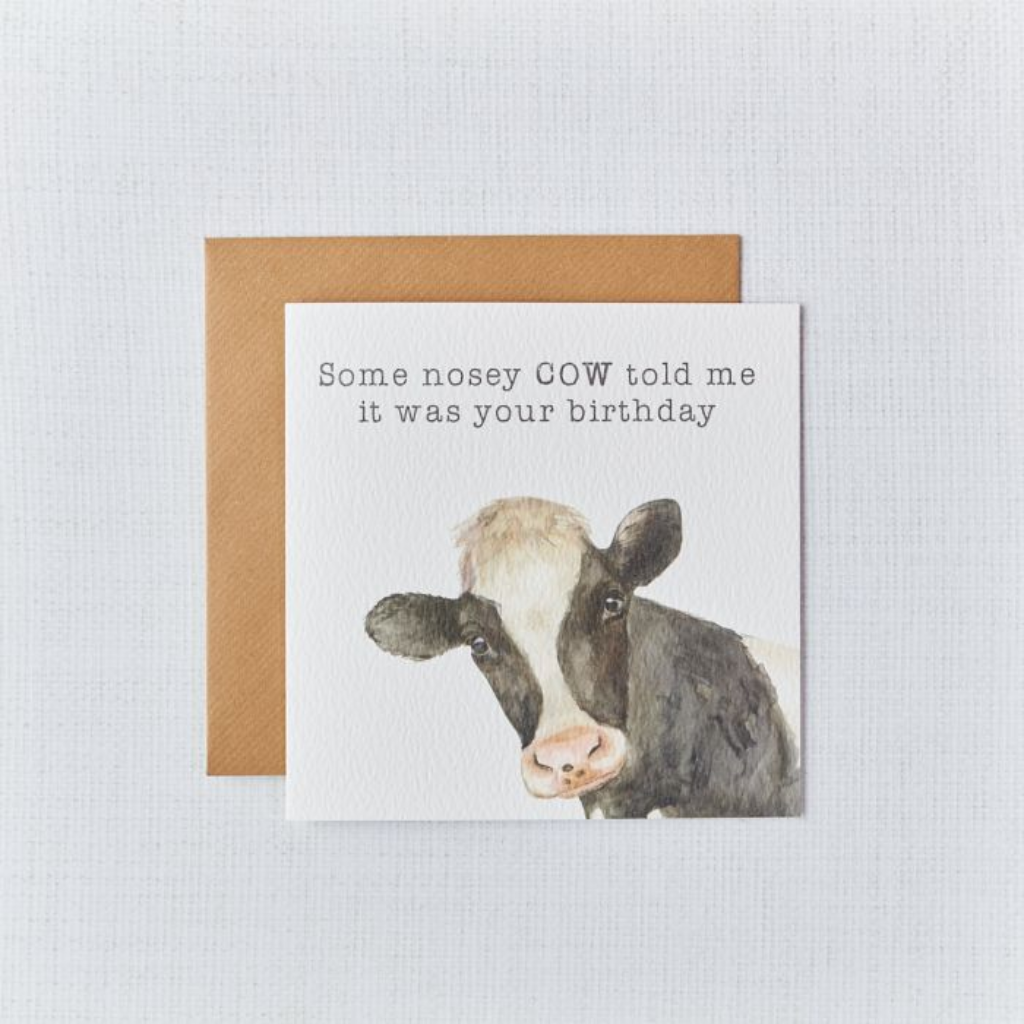 Some Nosey Cow Birthday Card 4FL570 Richard Langs Mulligans of Ballaghaderreen