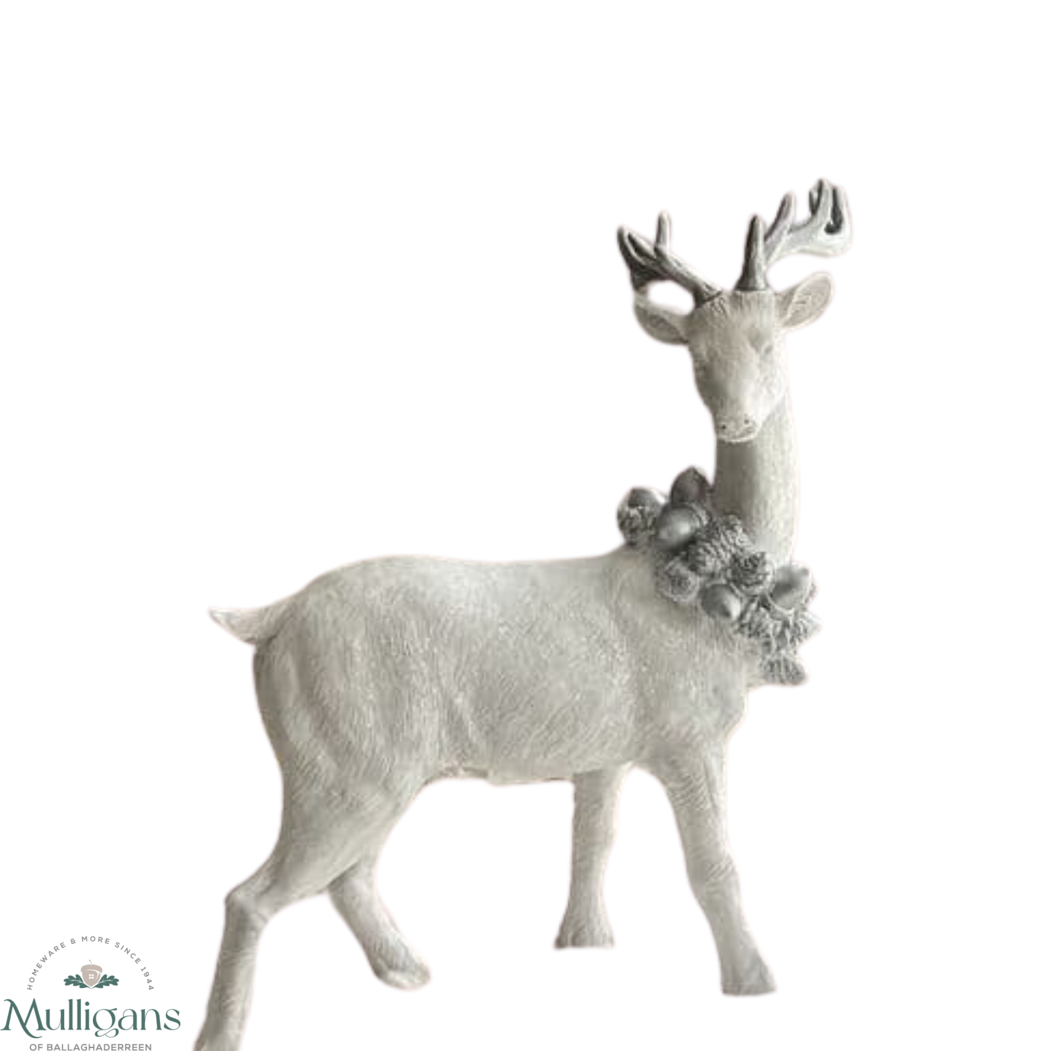 Standing Stag Silver/ White 35cm Straits 28848   -Mullligans of Ballaghaderreen