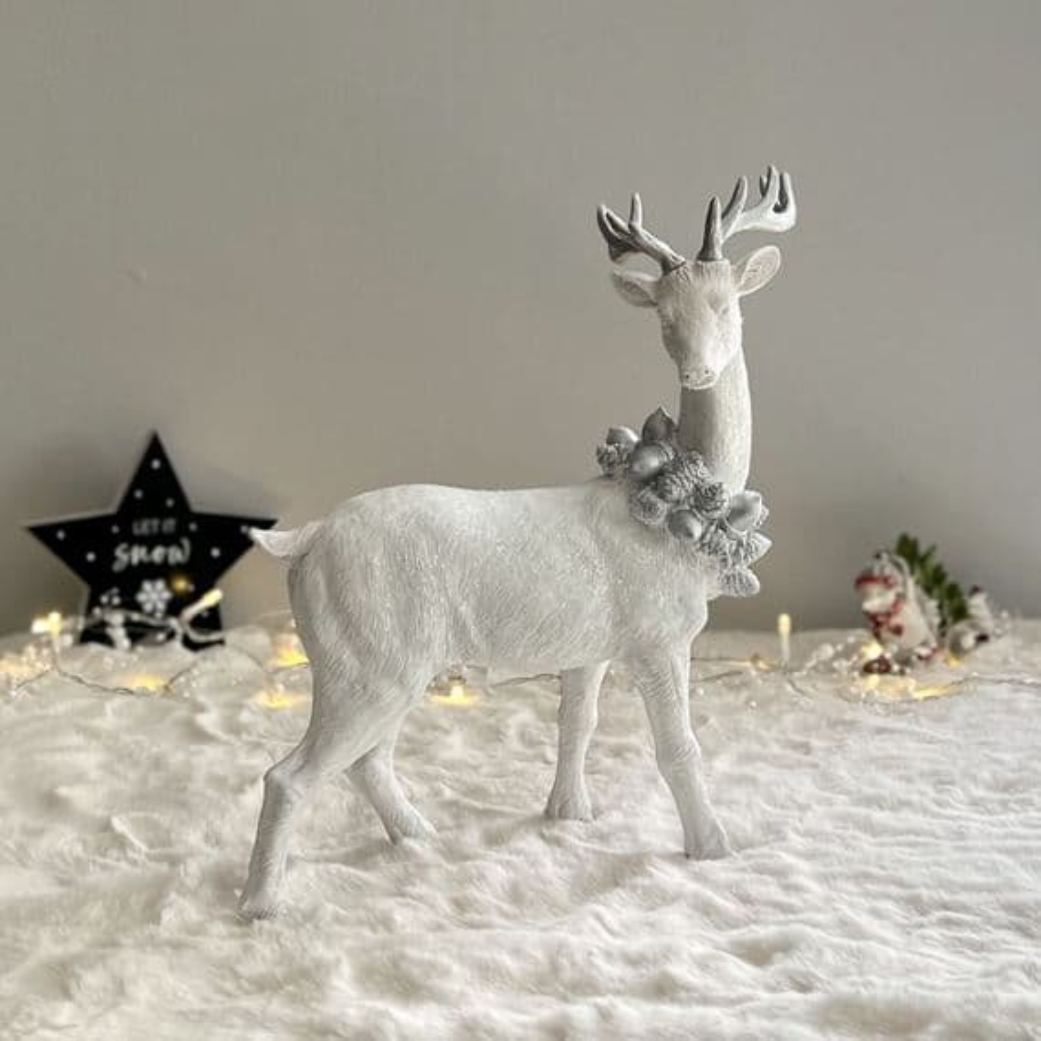 Standing Stag Silver/ White 35cm Straits 28848   -Mullligans of Ballaghaderreen
