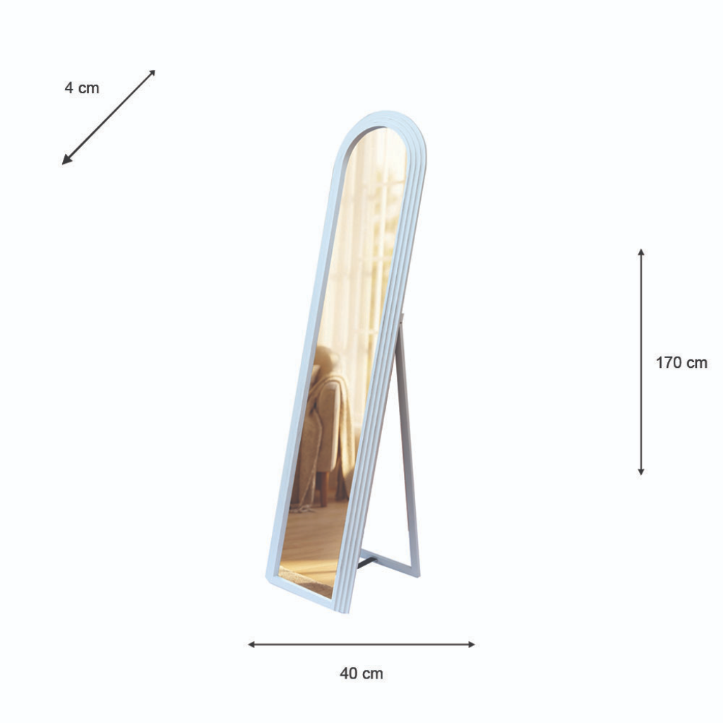 Stepped Arched Floorstanding Mirror - Oyster TL7372 Tara Lane Mulligans of Ballaghaderreen