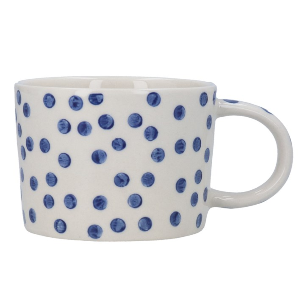 Stoneware Mug - Blue Dots 80386 Gisela Graham Mulligans of Ballaghaderreen