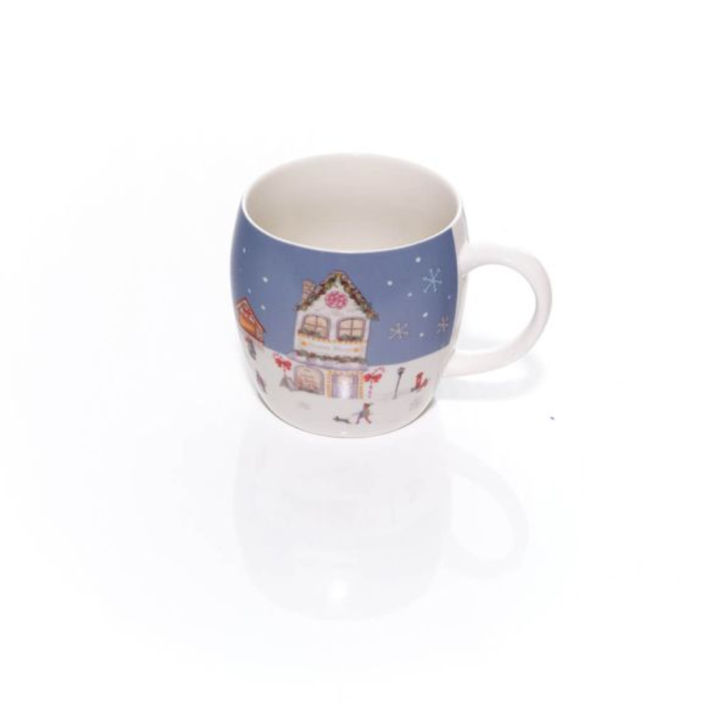 Stoneware Mug With A Christmas Market Design 7CX141 Richard Langs Mulligans of Ballaghaderreen