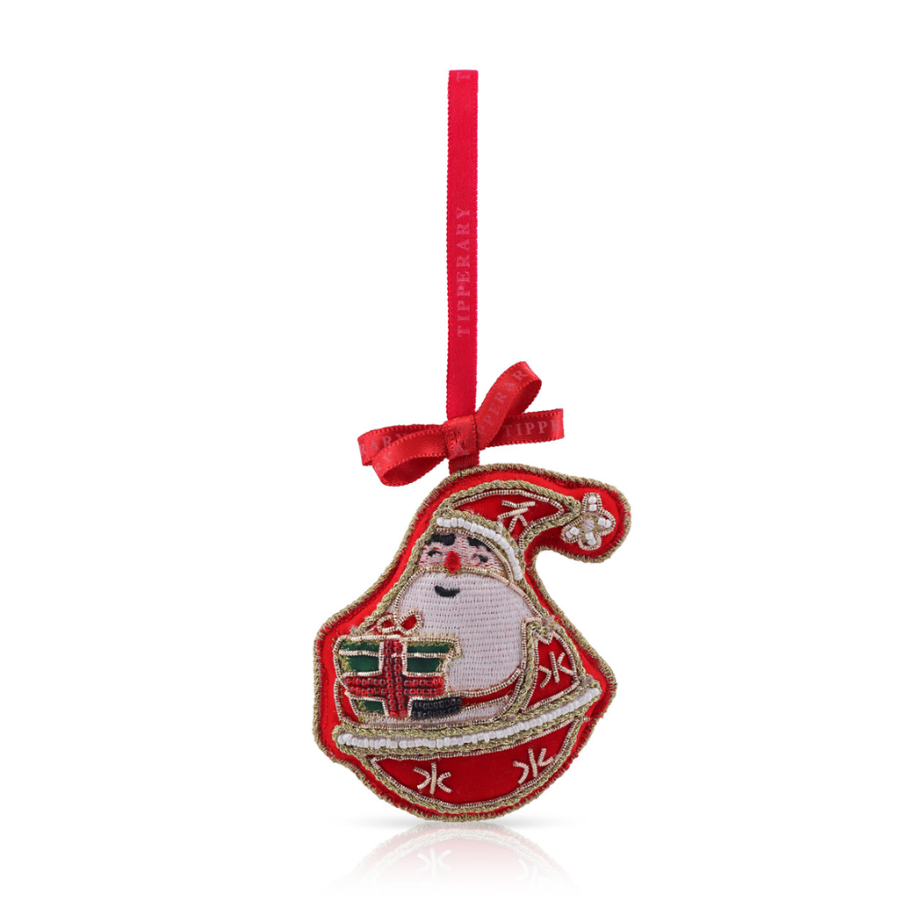 TC EMBROIDERY CHRISTMAS DECORATION SANTA 1625232 Tipperary Crystal Mulligans of Ballaghaderreen