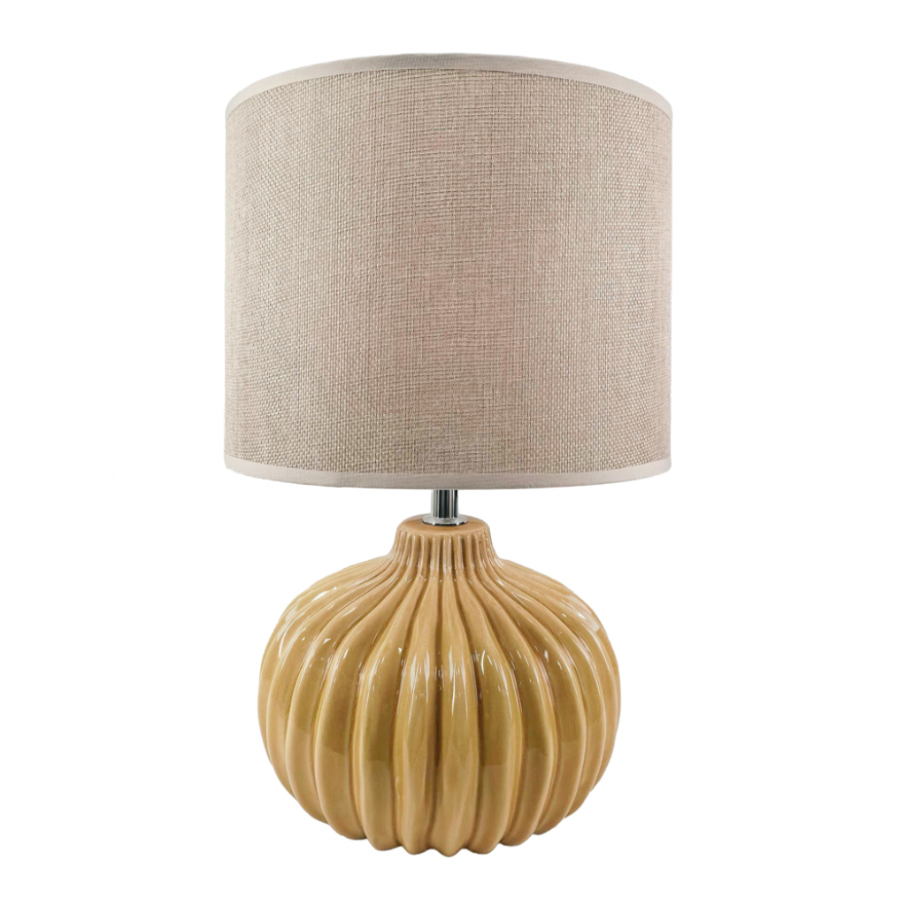 Dakota Ceramic Lamp - Muted Yellow TL7435 Tara Lane Mulligans of Ballaghaderreen