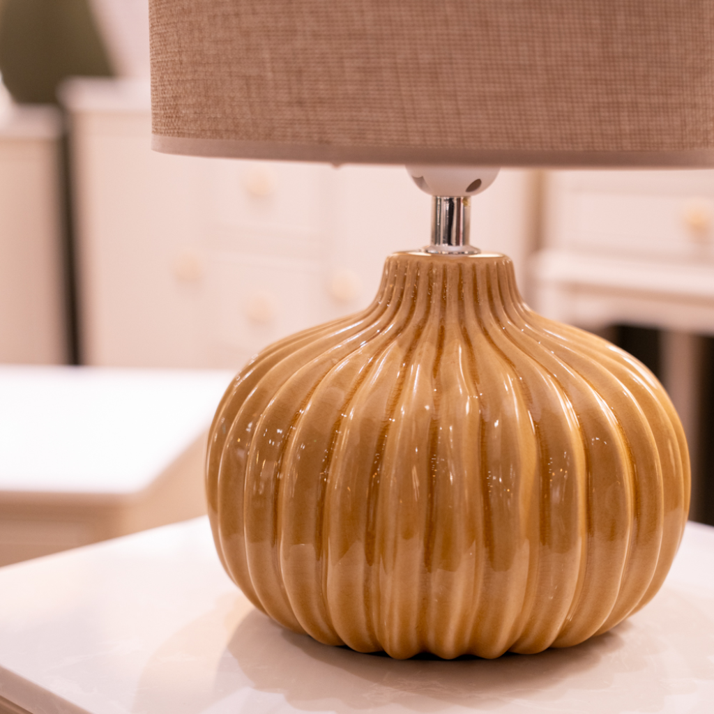 Dakota Ceramic Lamp - Muted Yellow TL7435 Tara Lane Mulligans of Ballaghaderreen
