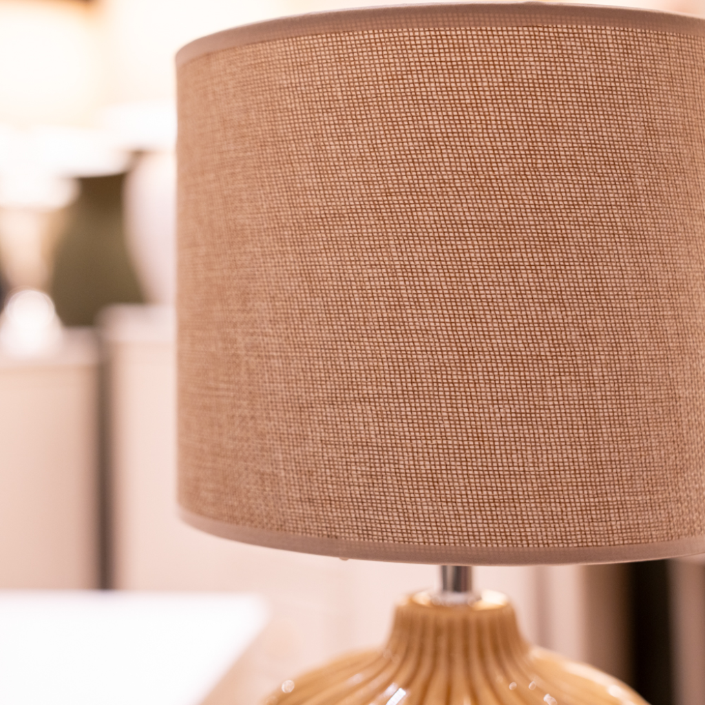 Dakota Ceramic Lamp - Muted Yellow TL7435 Tara Lane Mulligans of Ballaghaderreen