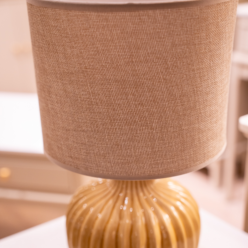 Dakota Ceramic Lamp - Muted Yellow TL7435 Tara Lane Mulligans of Ballaghaderreen