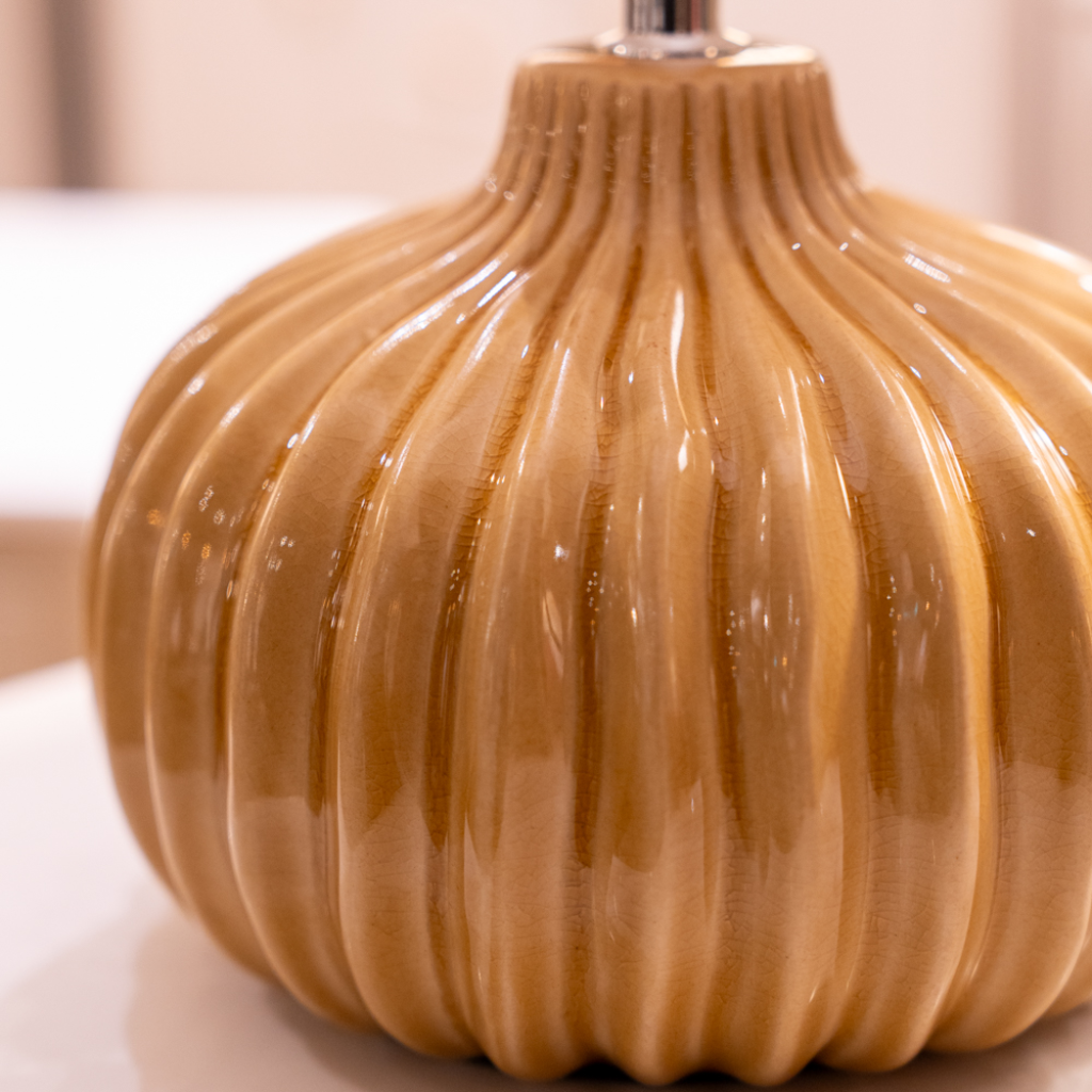 Dakota Ceramic Lamp - Muted Yellow TL7435 Tara Lane Mulligans of Ballaghaderreen