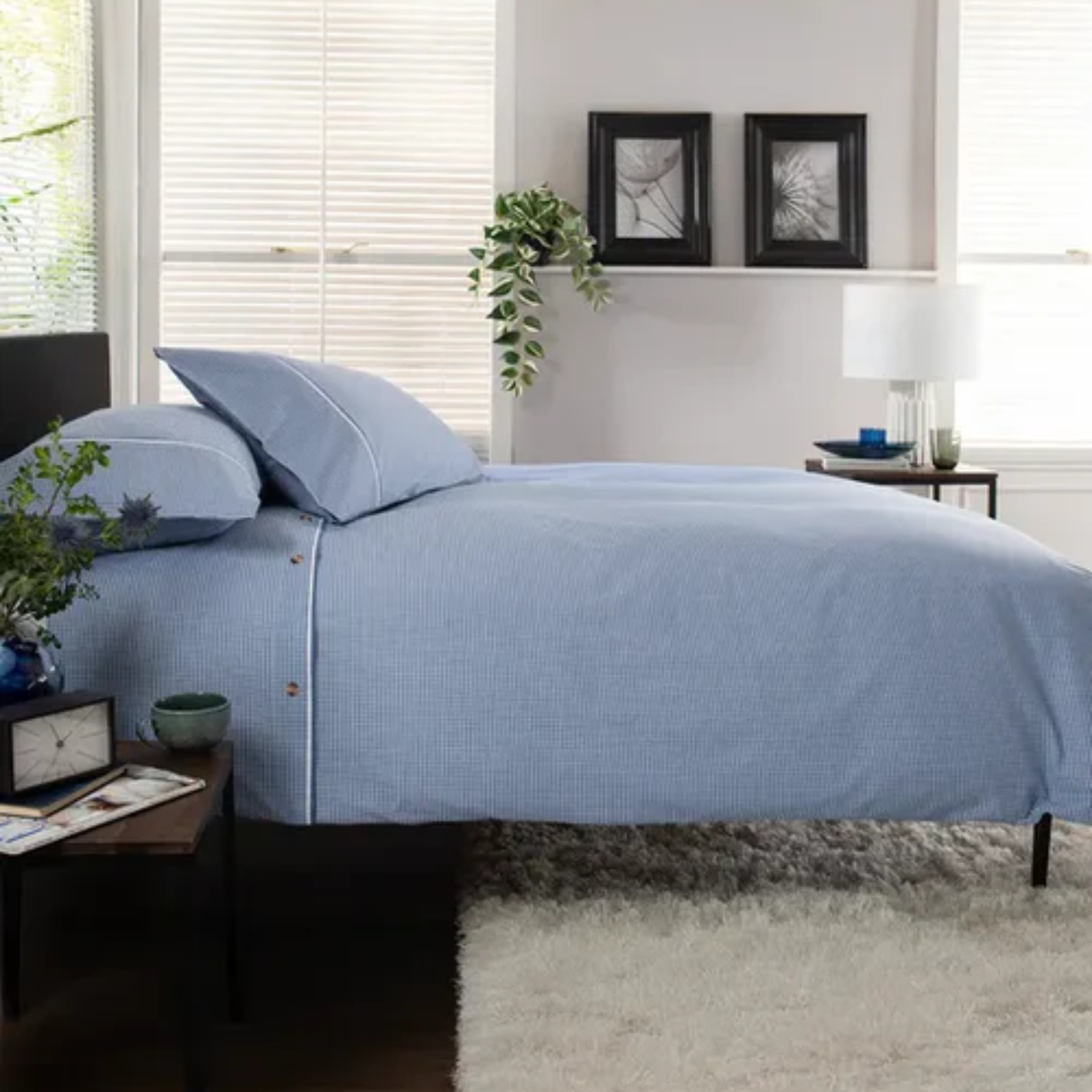 TLC Gingham Duvet Set - Blue and White TLCGDSBW Stematclo Mulligans of Ballaghaderreen