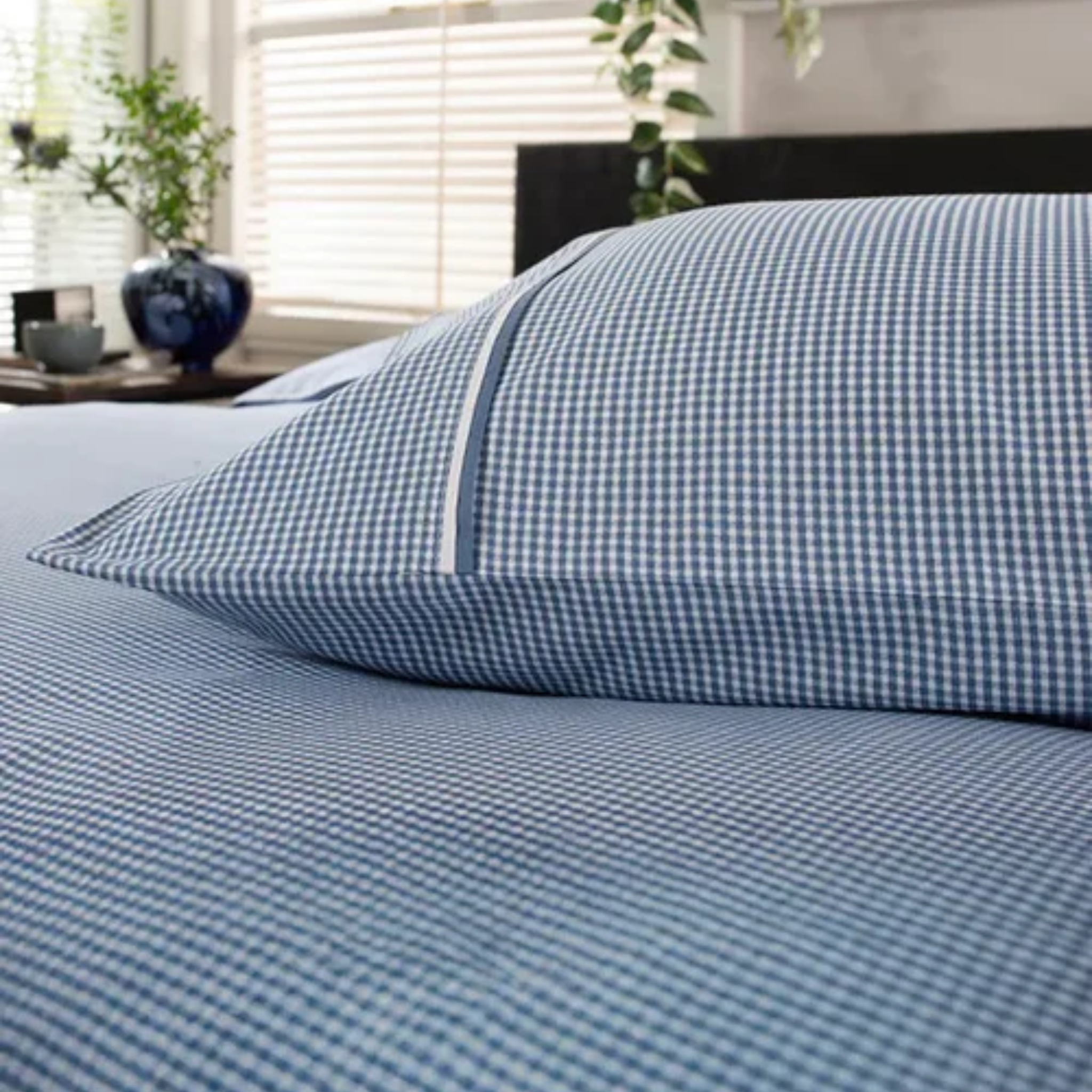 TLC Gingham Duvet Set - Blue and White TLCGDSBW Stematclo Mulligans of Ballaghaderreen