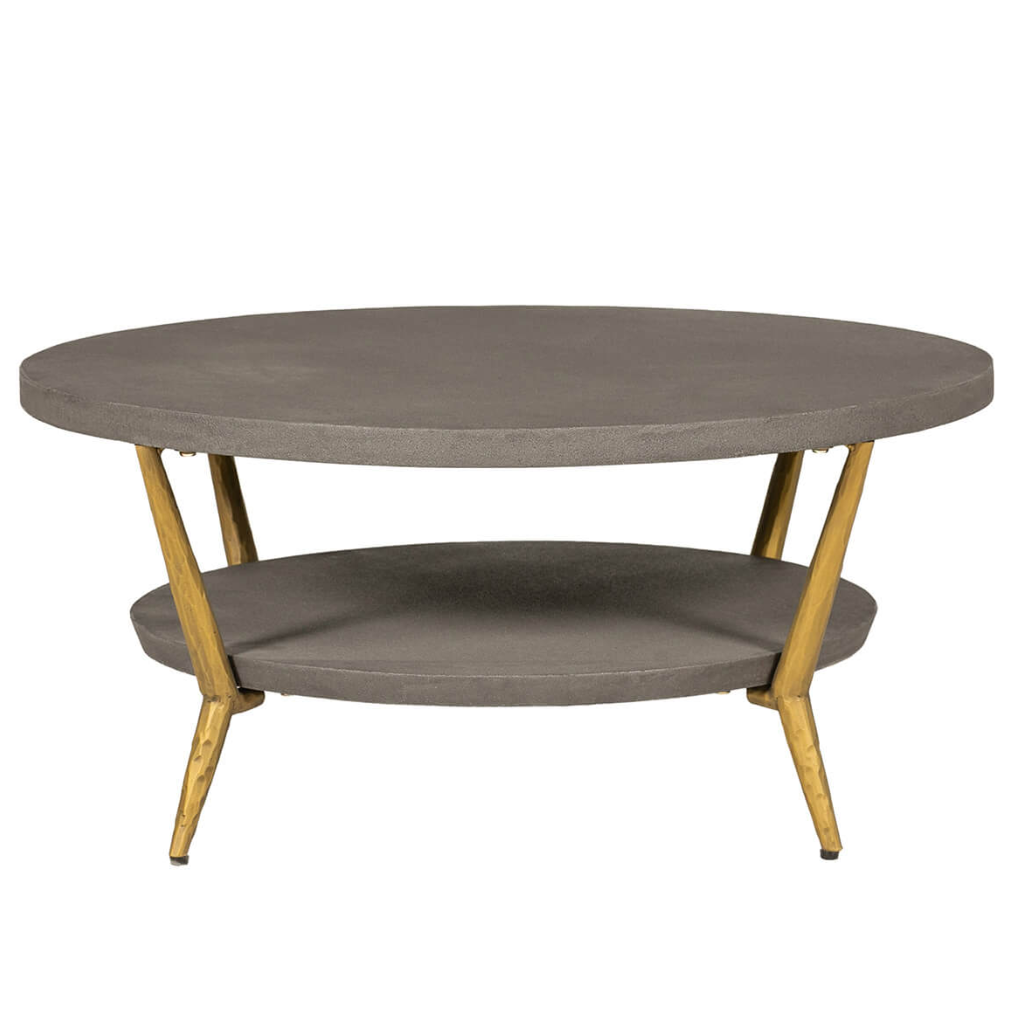 Tabitha Round Coffee Table - Grey Tab-007-GY Vida Living Mulligans of Ballaghaderreen