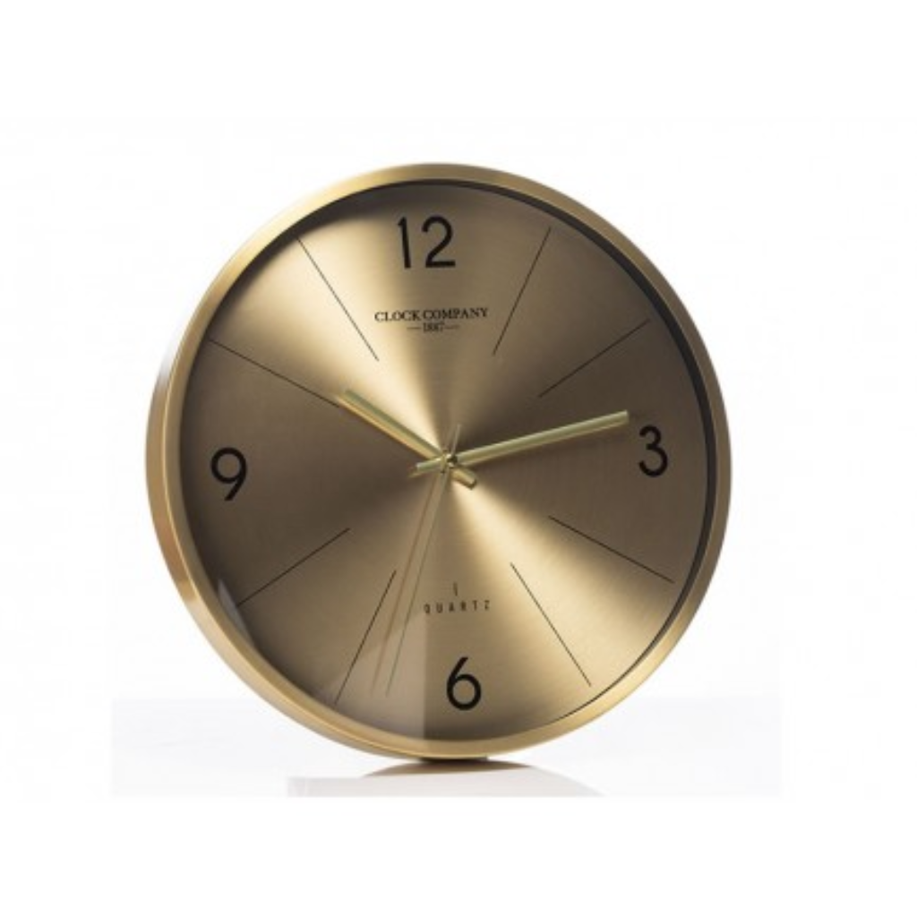 The Clock Company Aluminium Clock in Gold AS3 Kirkwood Mulligans of Ballaghaderreen