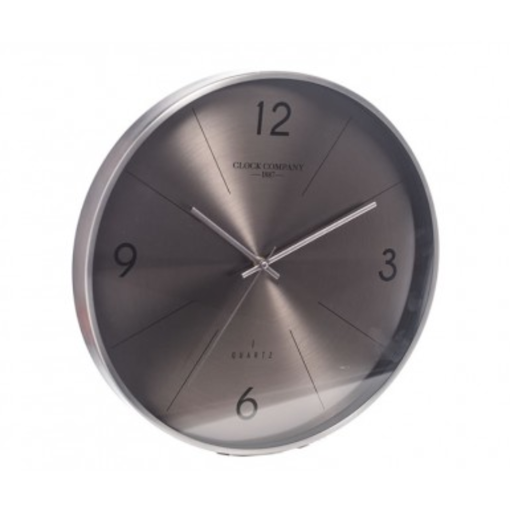 The Clock Company Aluminium Clock in Gun Metal AS4 Kirkwood Mulligans of Ballaghaderreen