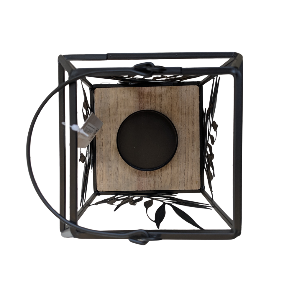 The Grange Black Metal Leaf Candle Holder