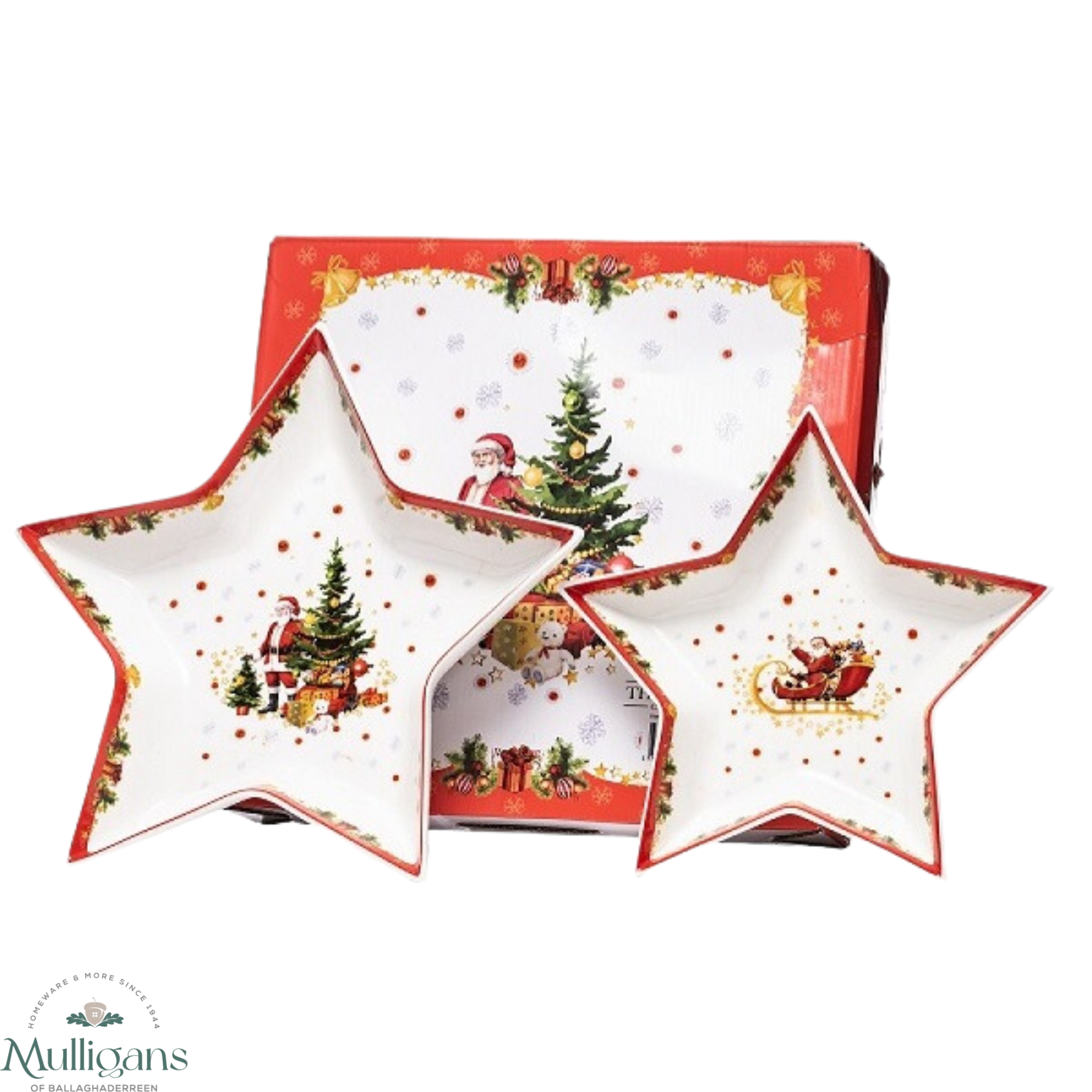 The Grange Collection Christmas Star Plates Set Of 2 SM8 Kirkwood Mulligans of Ballaghaderreen