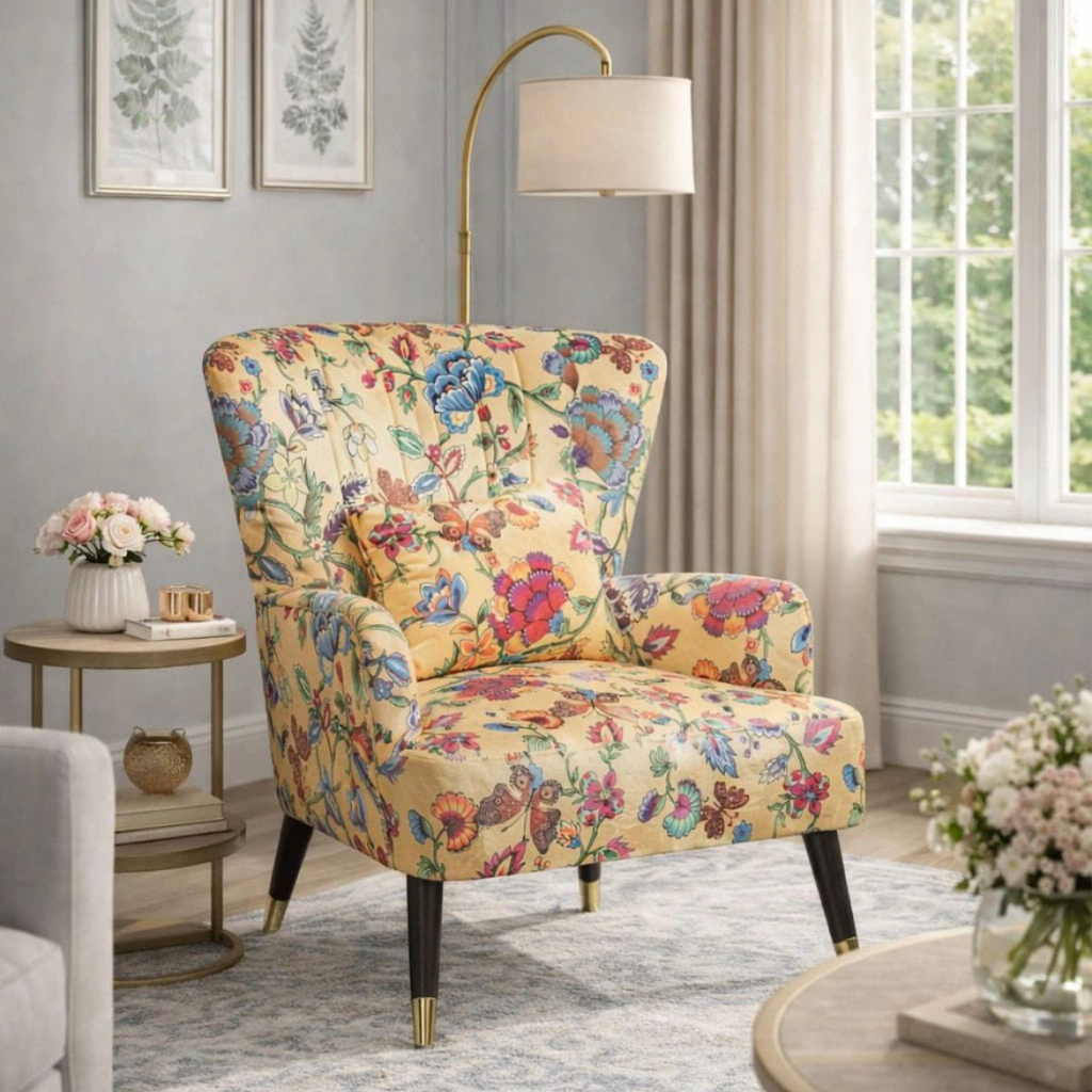 The Grange Collection Floral Pattern Armchair ZW85 Kirkwood Mulligans of Ballaghaderreen