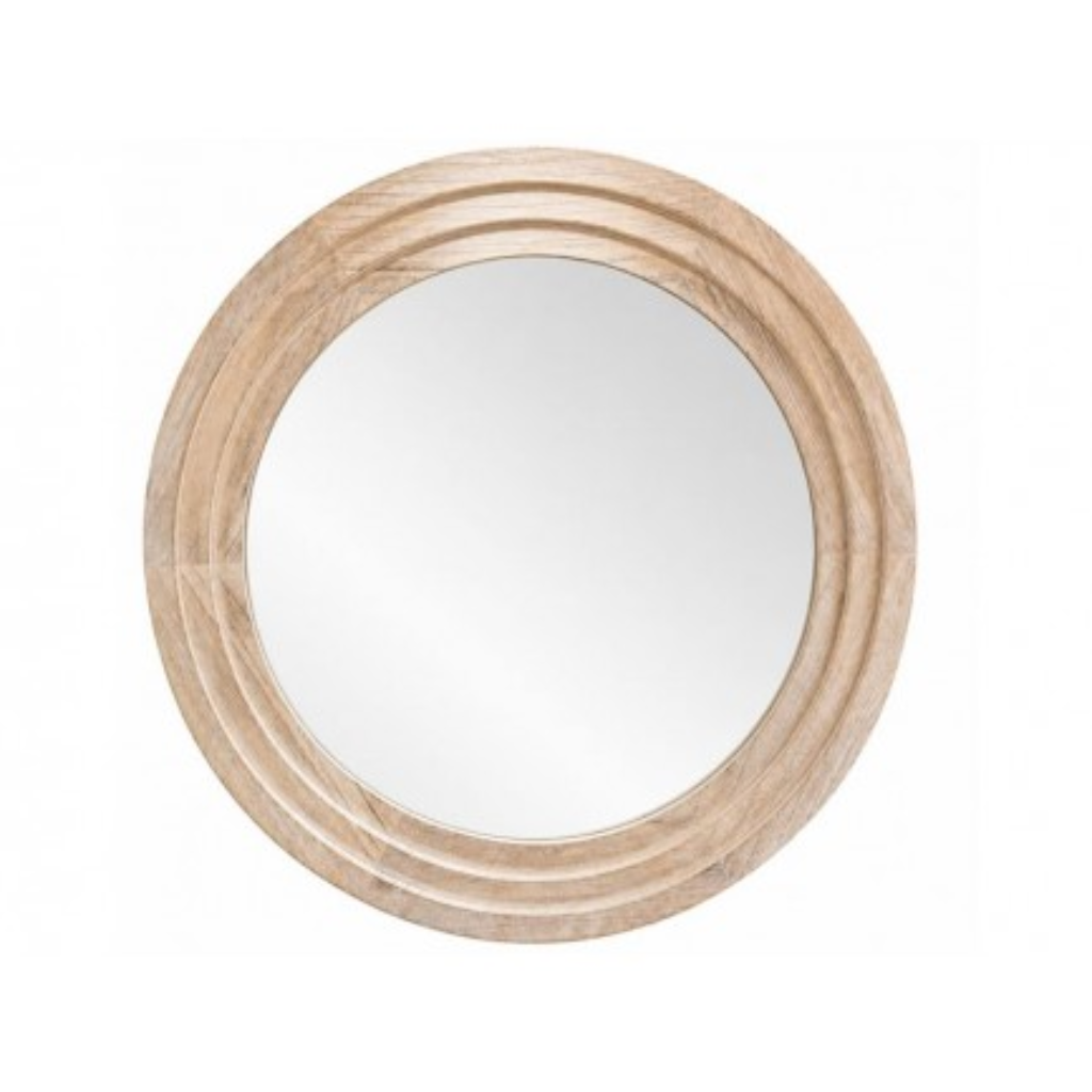 The Grange Collection Mirror Antique Brushed White Round LY84 Kirkwood Mulligans of Ballaghaderreen