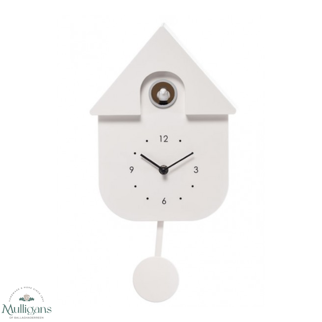 The Grange Collection Modern Cuckoo Clock - White  EL1  Kirkwood Mulligans of Ballaghaderreen