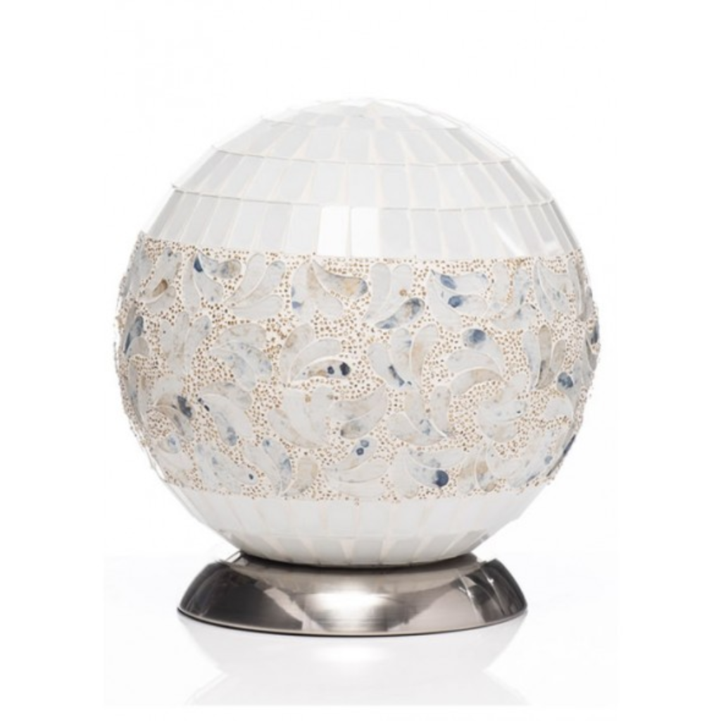 The Grange Collection Mosaic Ball Lamp - Cream AL26 Kirkwood Mulligans of Ballaghaderreen