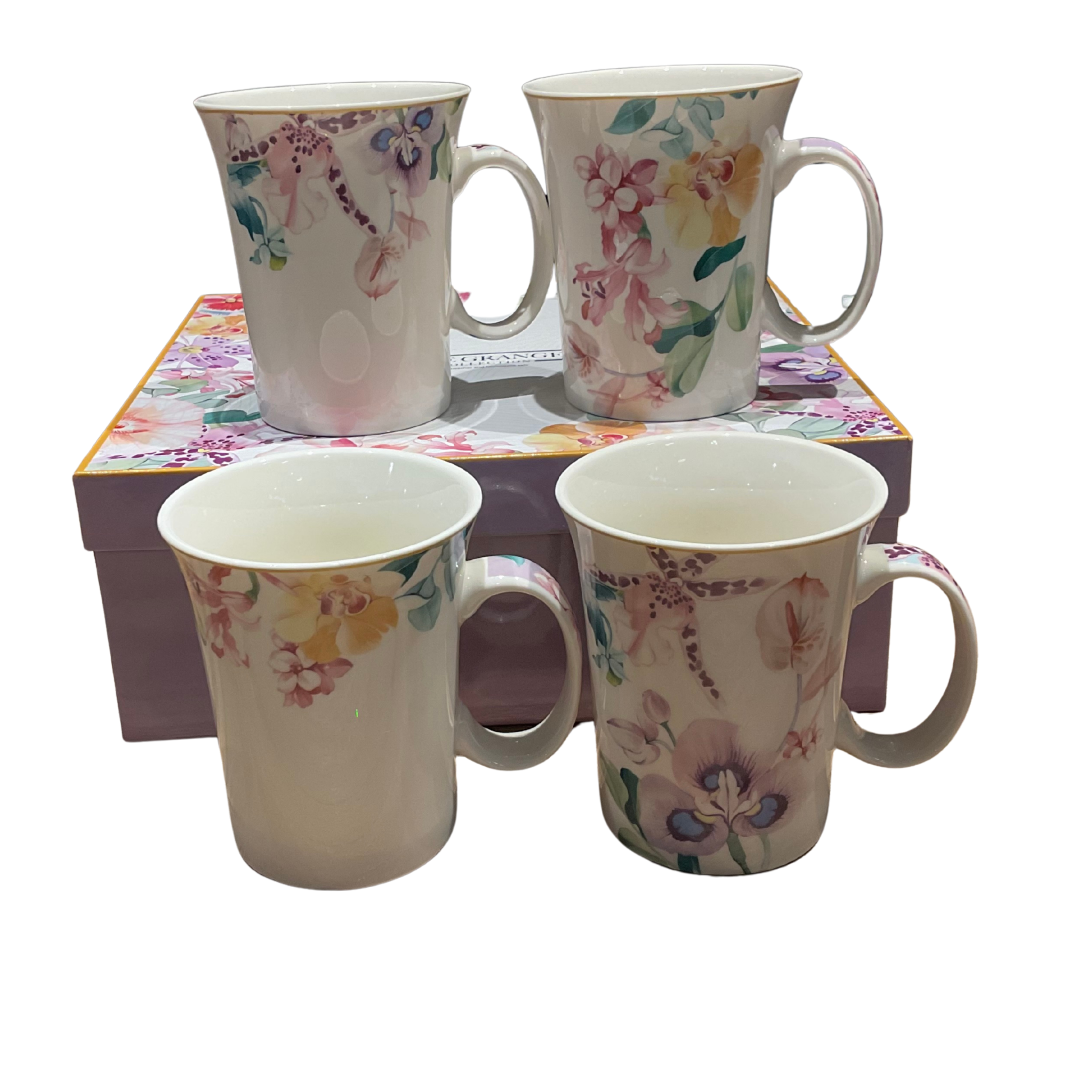 The Grange Collection Mug Set 4 Orchid HP54 Kirkwood Mulligans of Ballaghaderreen