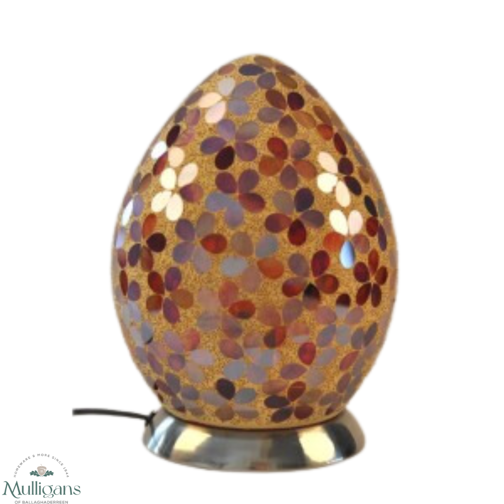 The Grange Collection Red and Amber Mosaic Egg Lamp AL8 Kirkwood Mulligans of Ballaghaderreen