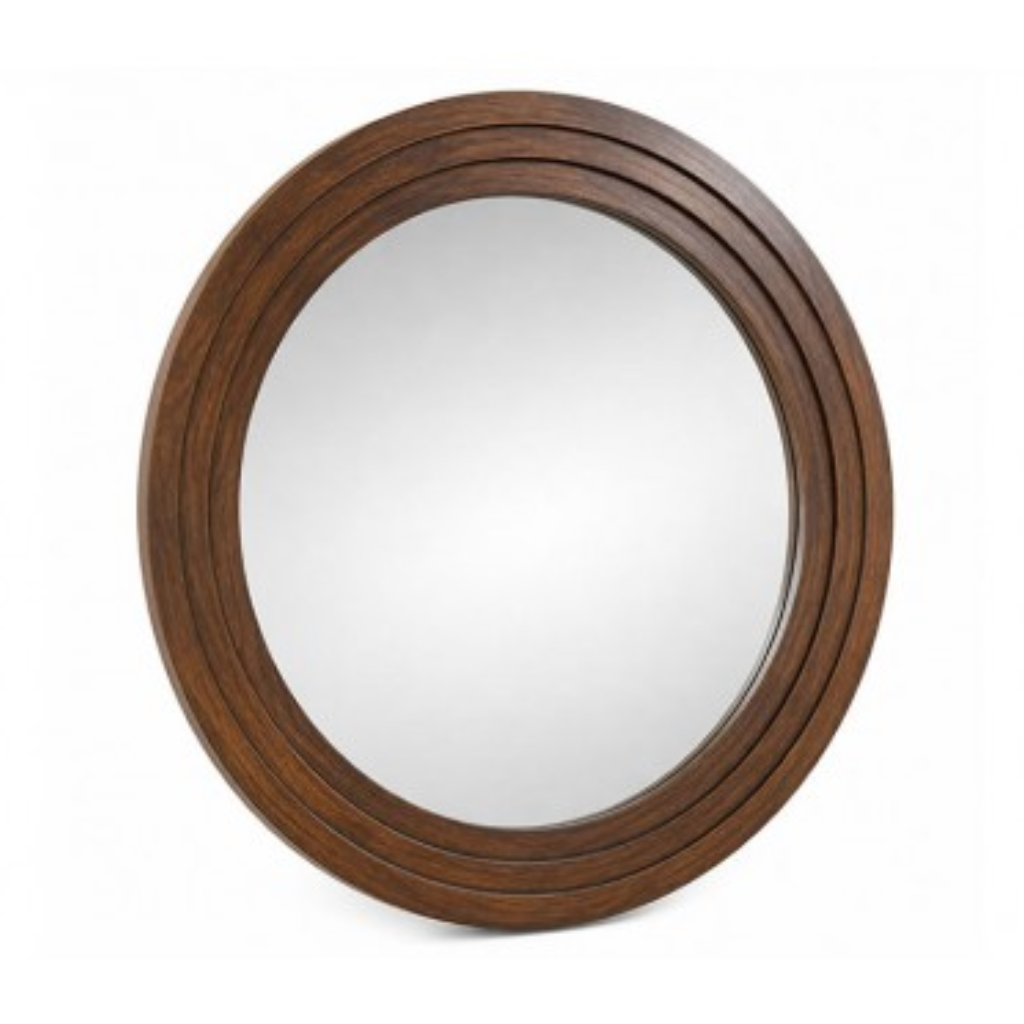 The Grange Collection Round Mirror - Brown LY83 Kirkwood Mulligans of Ballaghaderreen