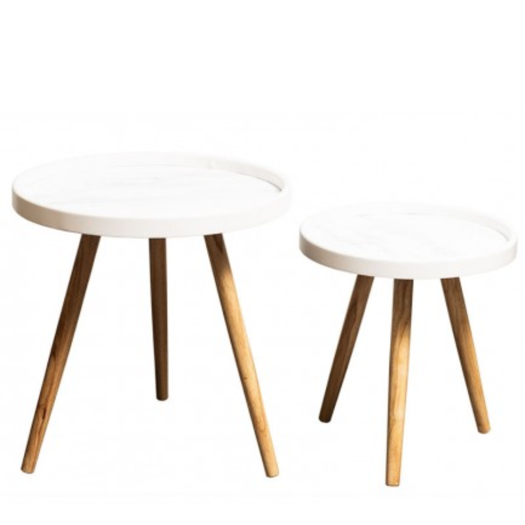 The Grange Collection Set of 2 Marble Effect Tables GH50 Kirkwood Mulligans of Ballaghaderreen