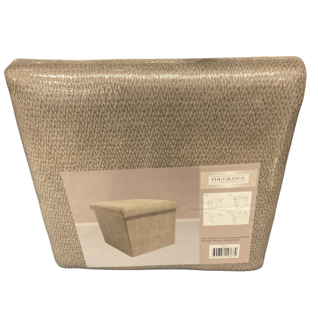 The Grange Collection Small Folding Storage Ottoman - Taupe FU10 Kirkwood Mulligans of Ballaghaderreen