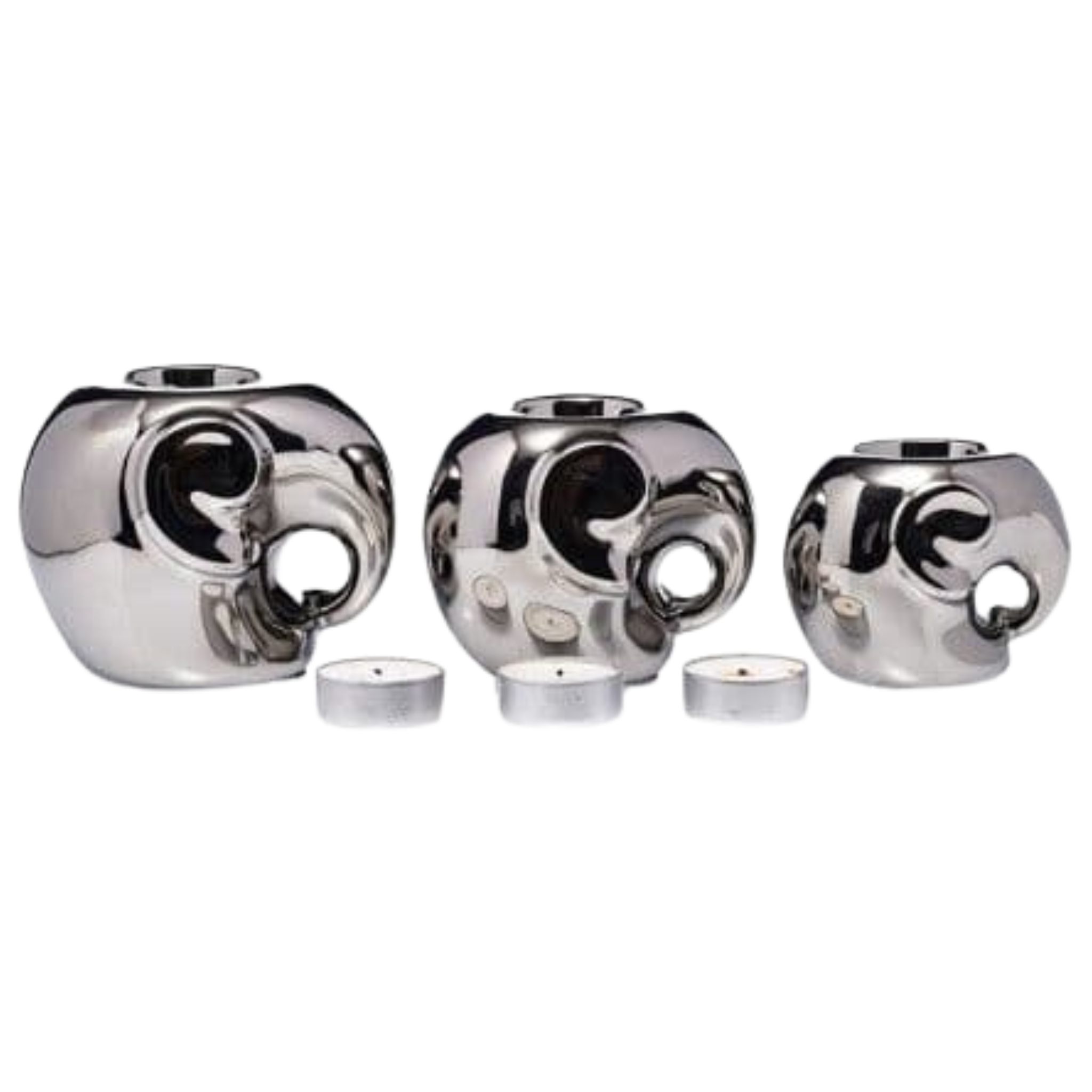 The Grange Elephant Mirrored Tealight Holders - Set of 3 KM21 Kirkwood Mulligans of Ballaghaderreen