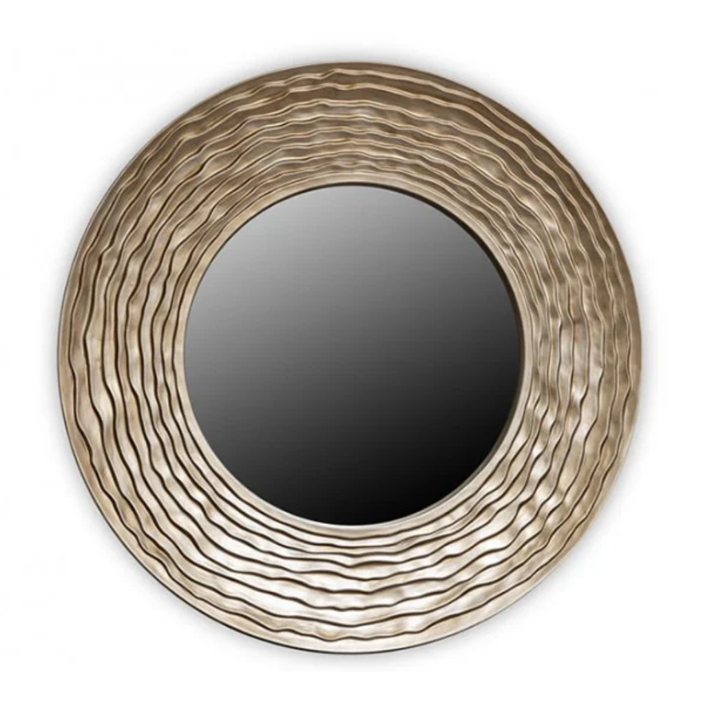 The Grange Round Champagne Mirror - 90cm ZM7 The Grange Mulligans of Ballaghaderreen