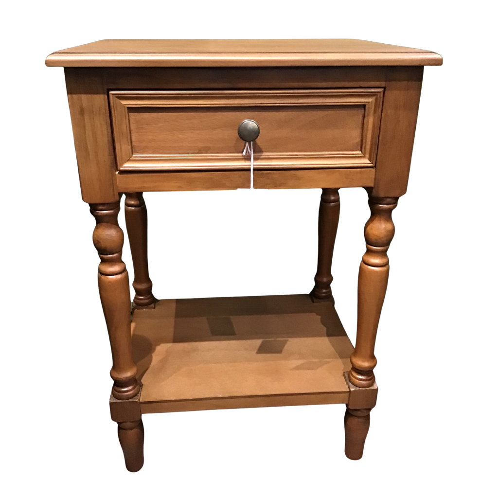 The Grange Collection Caramel Walnut 1-Drawer Side Table NH60 Kirkwood Mulligans of Ballaghaderreen