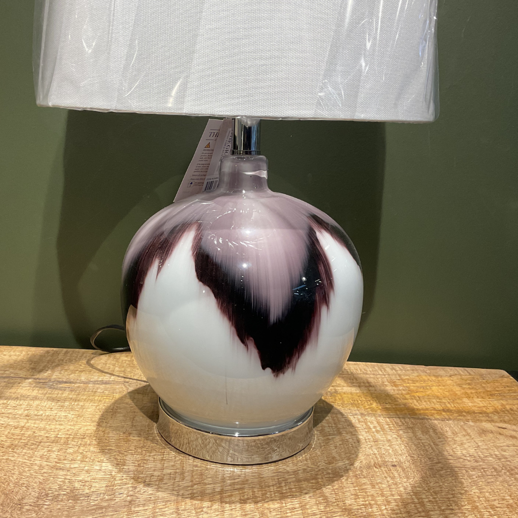 The Grange Collection Ceramic Two Tone Lamp Purple  JY76 Kirkwood Mulligans of Ballaghaderreen