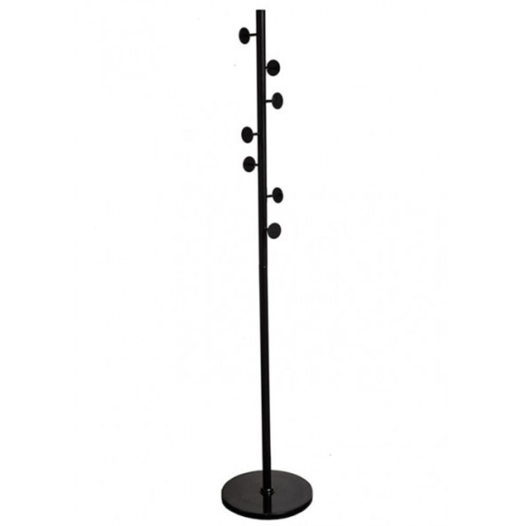 The Grange Collection Coat Stand with Marble Effect Base 180cm (Black & White)