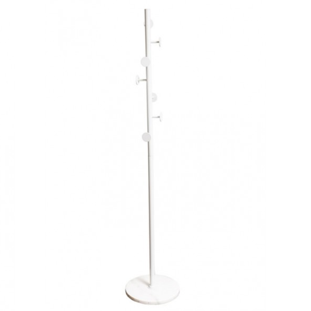 The Grange Collection Coat Stand with Marble Effect Base 180cm (Black & White)